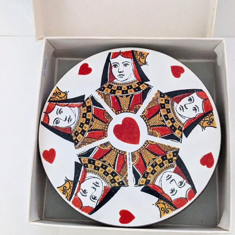 MMA Metropolitan Museum of Art Playing Card Set of (6) Coasters